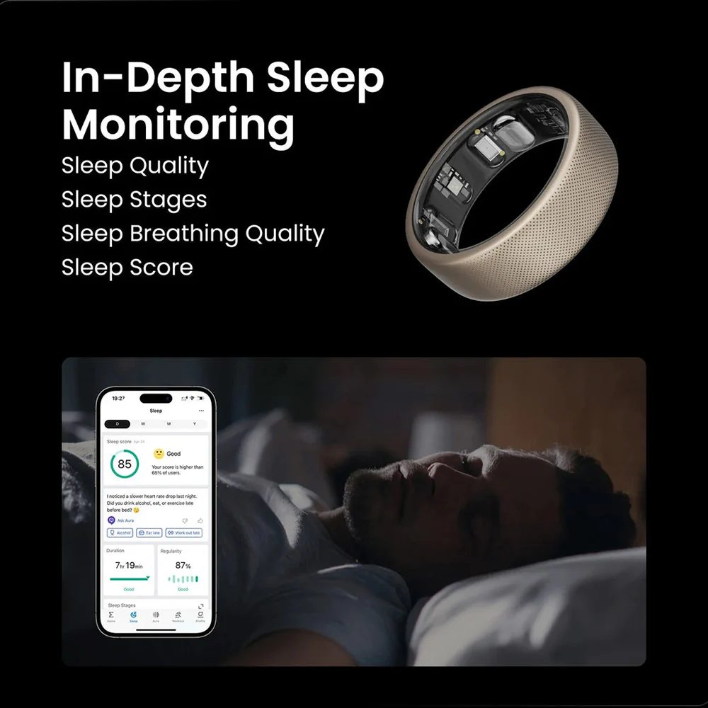 Amazfit Helio Size 8 Smart Ring - Titanium | 146-W2321GL1N - Image 4