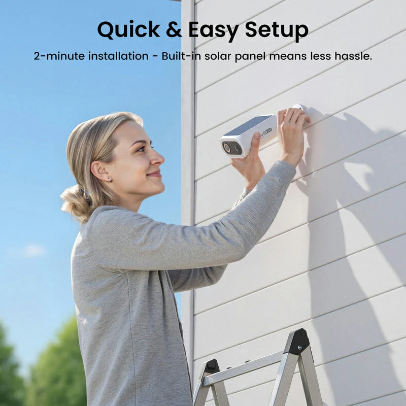 Aosu P1 Max 4K Solar Camera with HomeCortex System - White | c8s-2h - Image 9