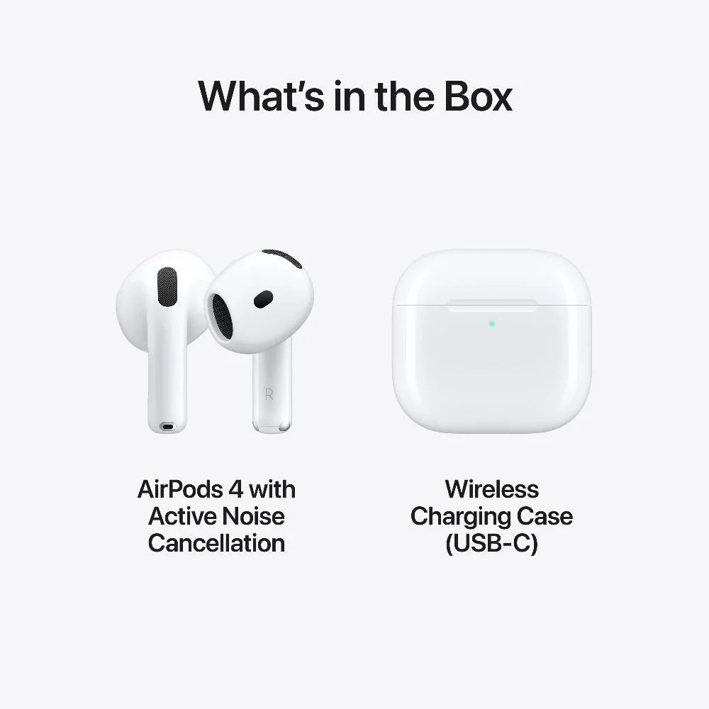 Apple Airpods 4 In-Ear Wireless Bluetooth Earbuds with Active Noise Cancellation - White | MXP93ZM/A - Image 9