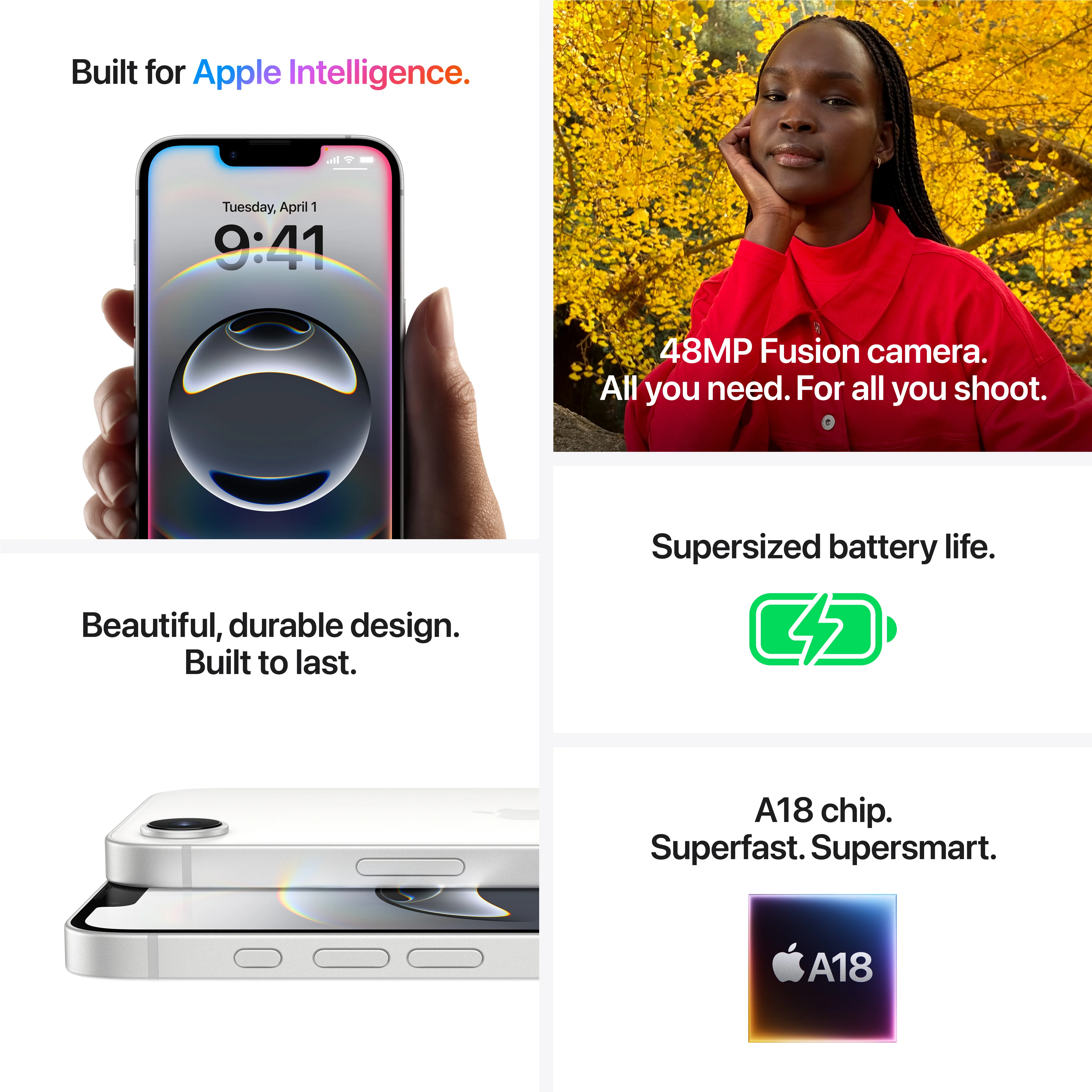 Apple iPhone 16e 128GB 5G Smartphone - White | MD1R4QN/A - Image 7