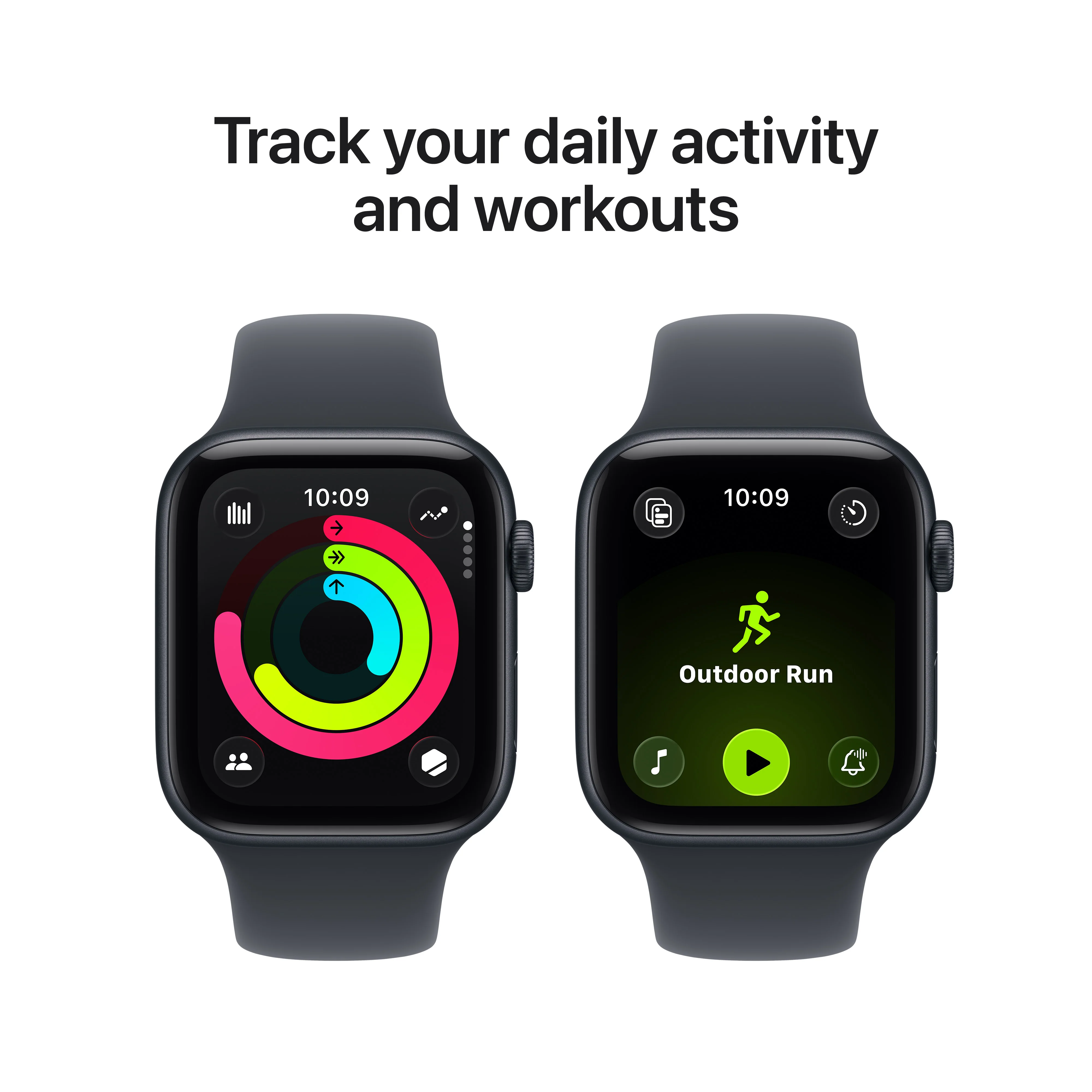 Apple Watch SE 3 GPS 44MM Midnight Aluminium Case with Midnight Sport Band - M/L | MEHQ4MP/A - Image 6