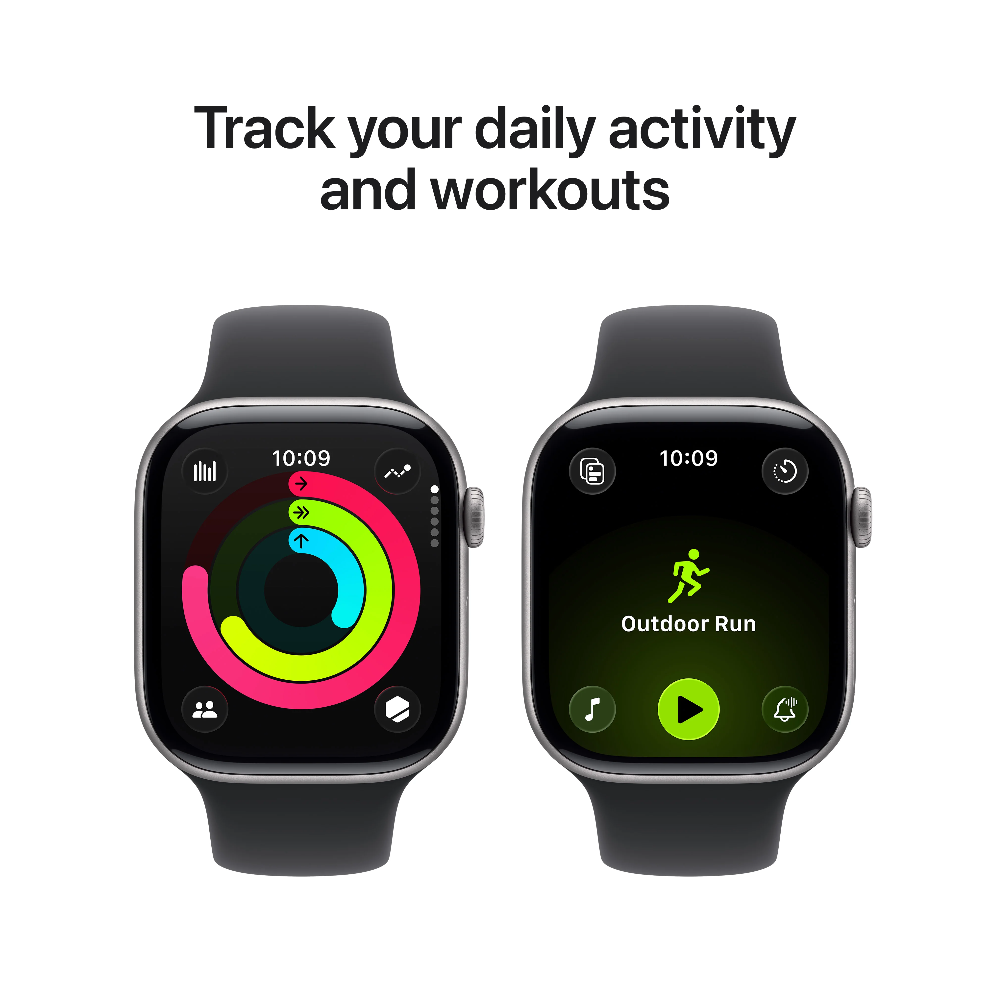 Apple Watch Series 11 GPS 46MM Space Grey Aluminium Case with Black Sport Band - M/L | MEV44MP/A - Image 4
