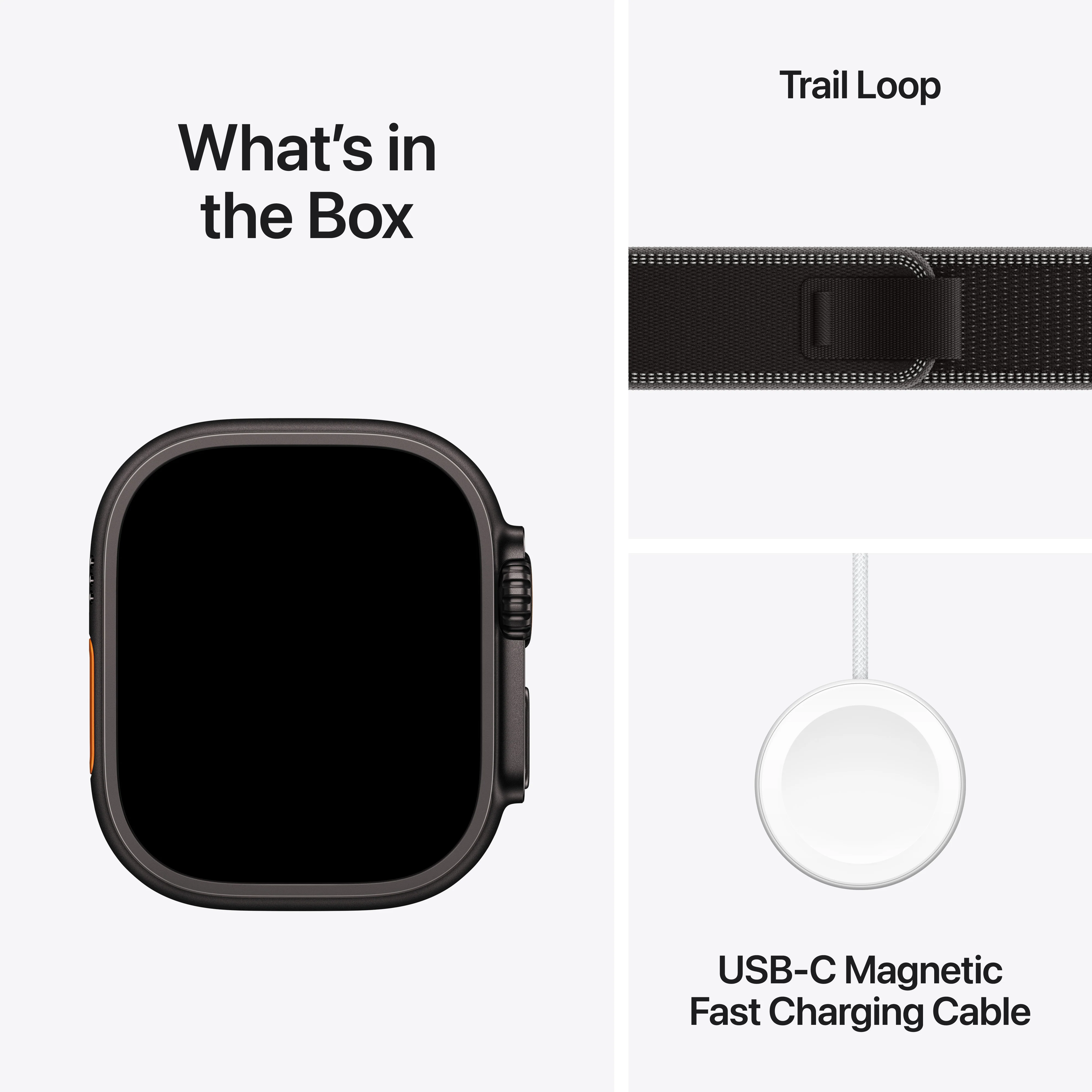 Apple Watch Ultra 3 GPS + Cellular 49MM Black Titanium Case with Black/Charcoal Trail Loop - M/L | MF1H4DH/A - Image 9