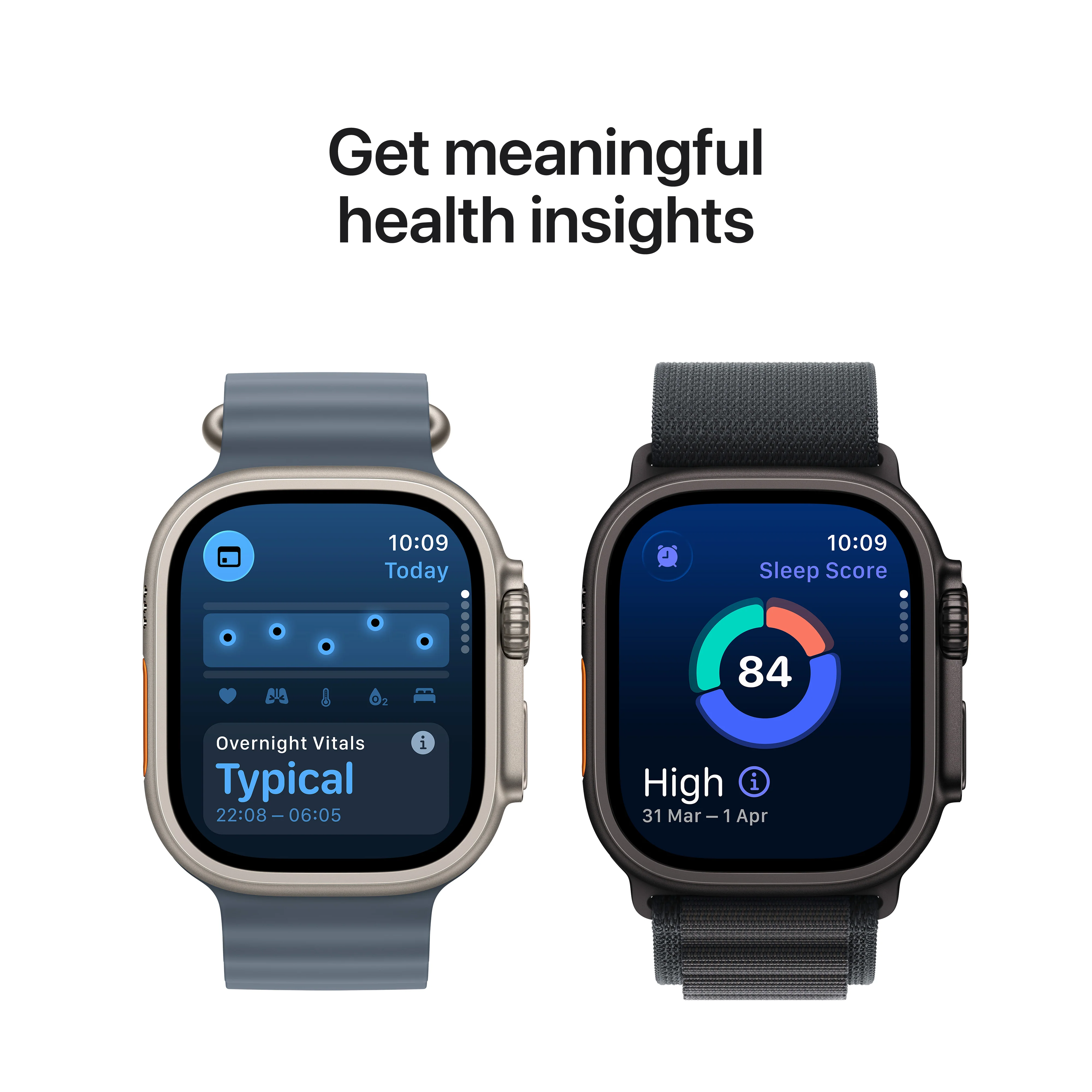 Apple Watch Ultra 3 GPS + Cellular 49MM Natural Titanium Case with Light Blue Alpine Loop - Medium | MEWM4DH/A - Image 8