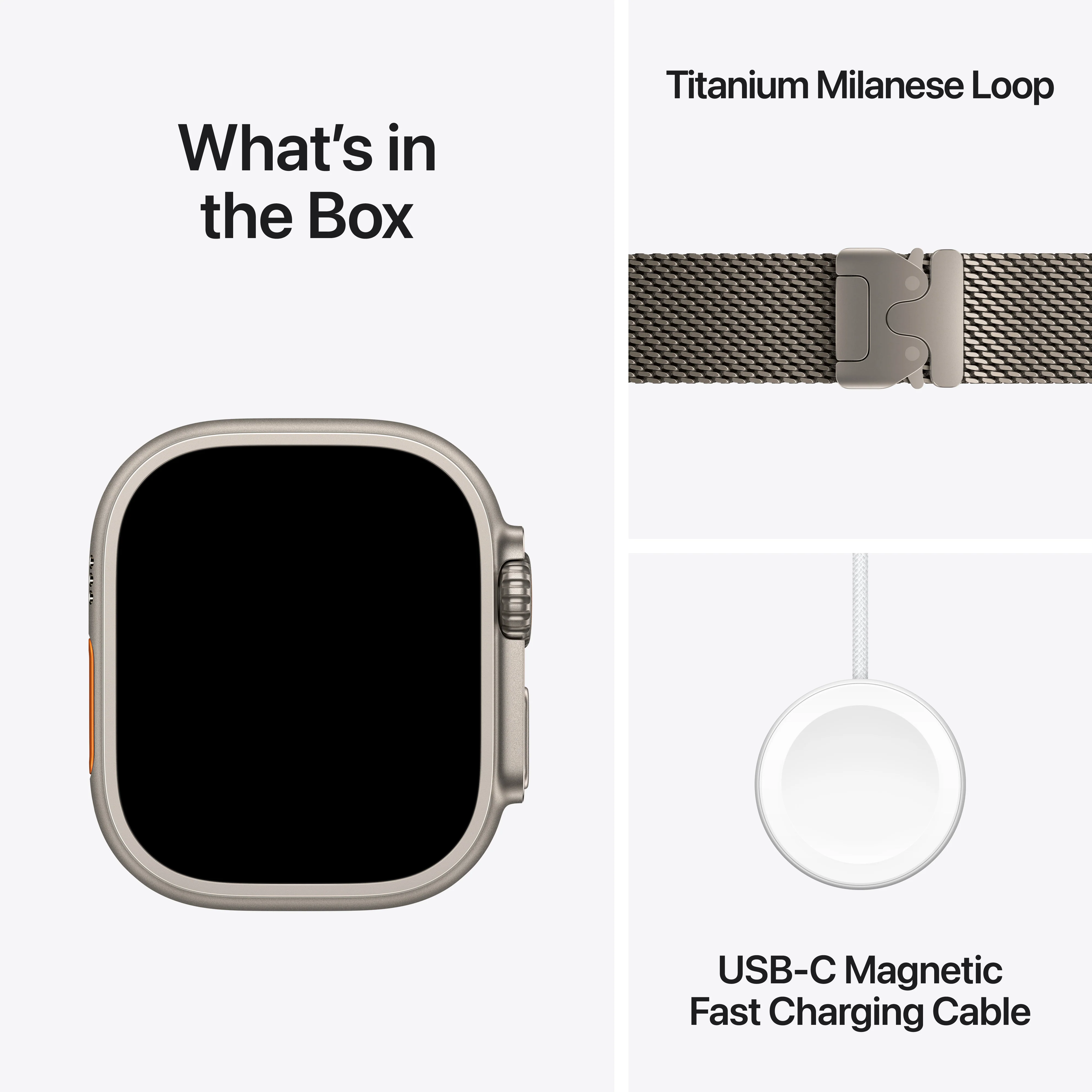 Apple Watch Ultra 3 GPS + Cellular 49MM Natural Titanium Case with Natural Titanium Milanese Loop - Medium | MEWY4DH/A - Image 9