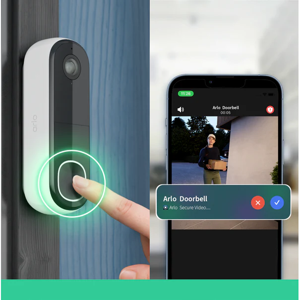 Arlo 2K Wireless Video Doorbell - White | AVD4001100EUS - Image 4