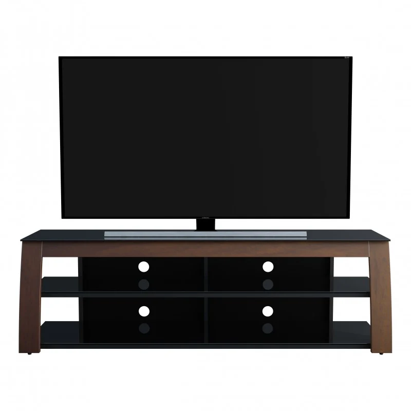 AVF Kivu 1.8M TV Stand - Walnut & Black Glass | FS1800KIVW - Image 2
