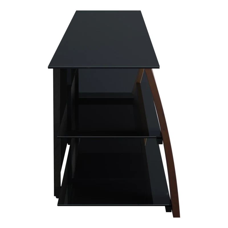 AVF Kivu 1.8M TV Stand - Walnut & Black Glass | FS1800KIVW - Image 3
