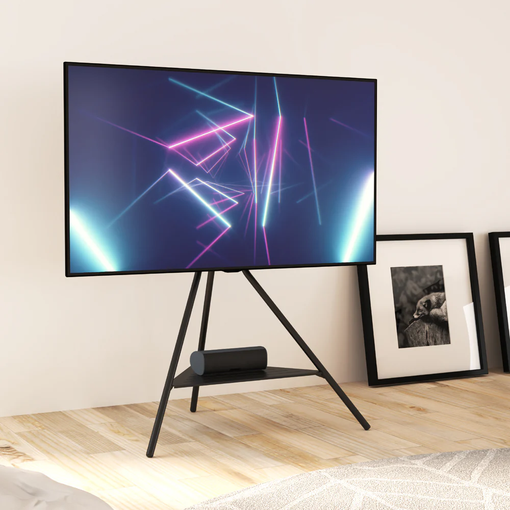 AVF Tiga Freestanding Metal TV Stand - Black | FSL900TIGB - Image 4