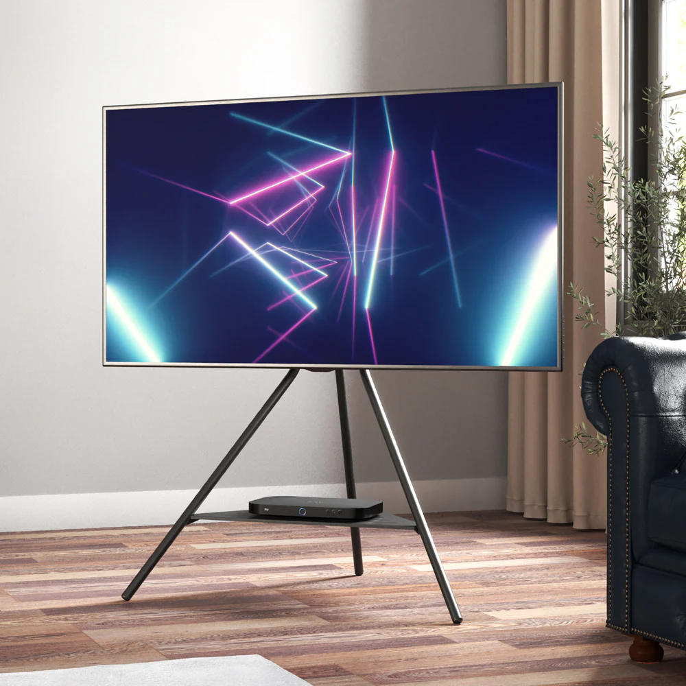 AVF Tiga Freestanding Metal TV Stand - Black | FSL900TIGB - Image 5