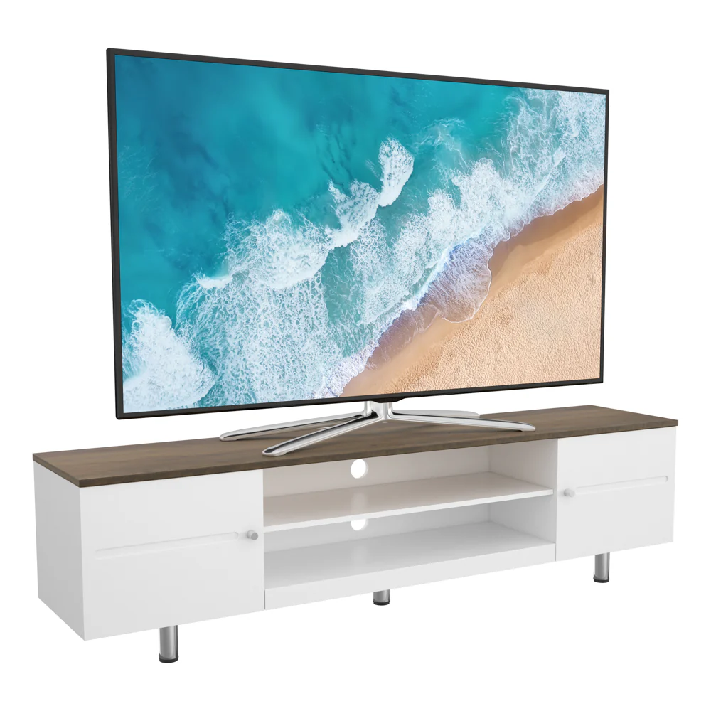 AVF Whitesands 1.9M TV Stand - Satin White | FS1900WSSW - Image 3