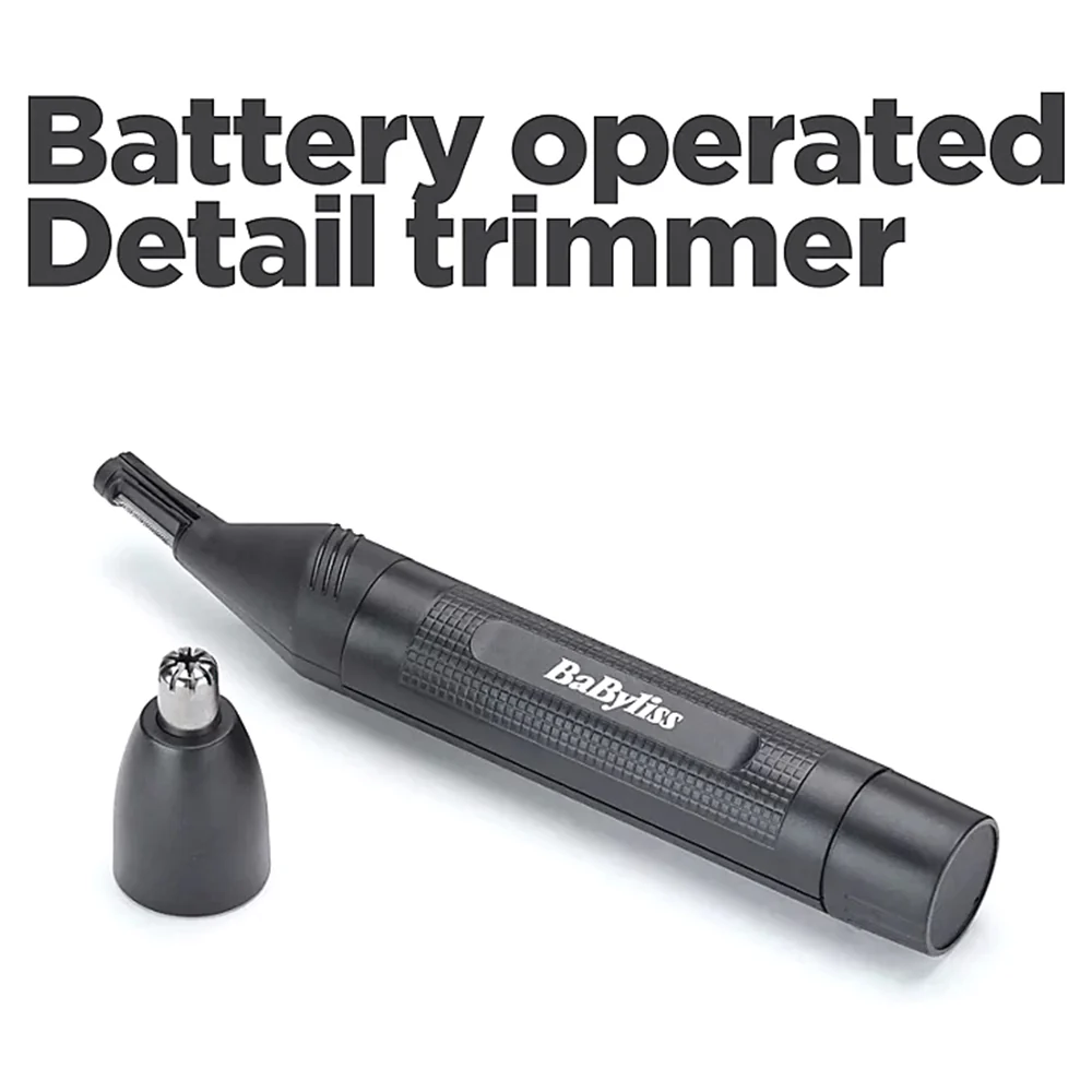 Babyliss 3 In 1 Detail Nose Trimmer - Black | E652U - Image 5