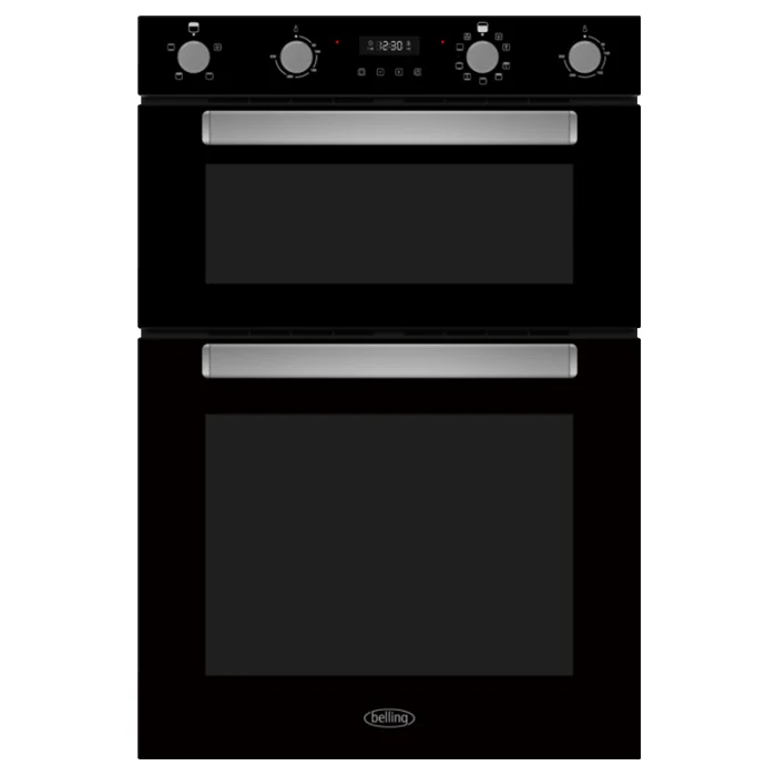 Belling 110L Built-In Double Oven - Black | BI904MFBK