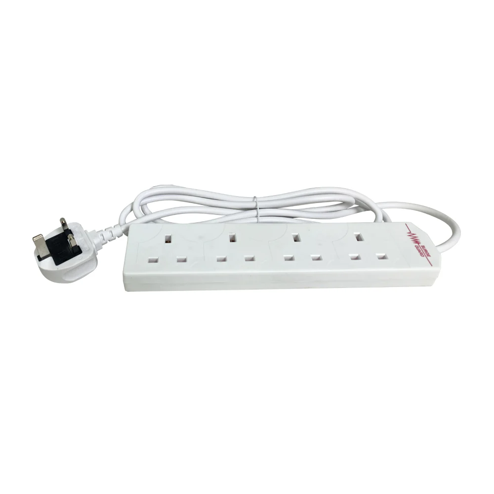 Benross 4 Way 13A 2M Surge Protected Extension Lead - White | 453268