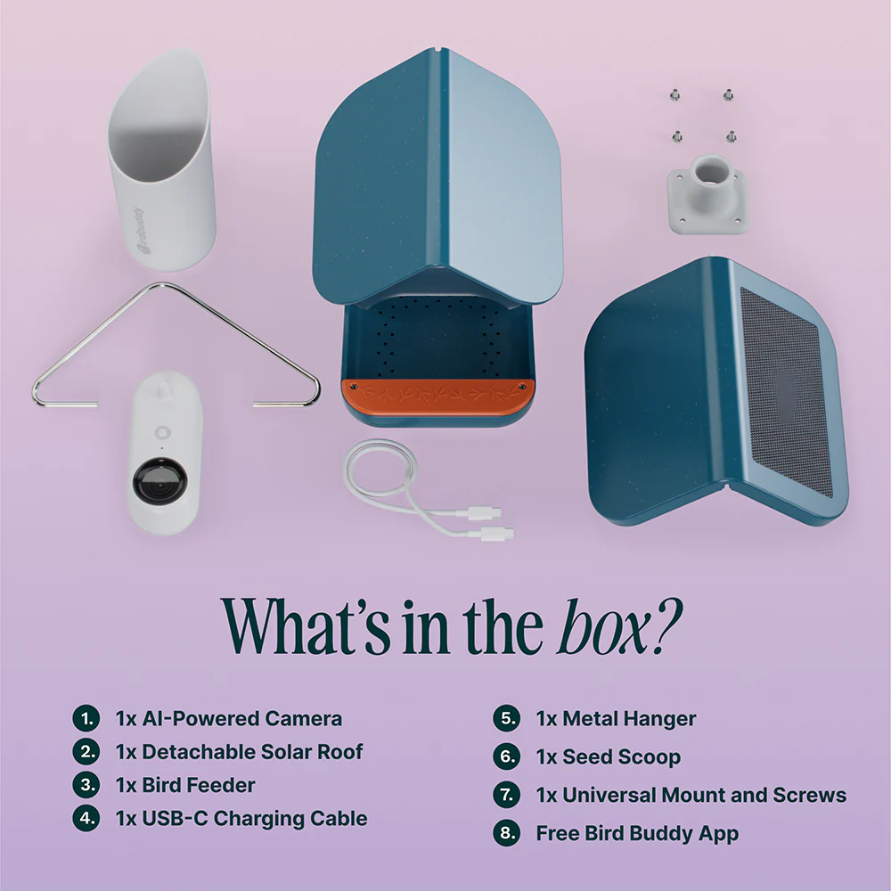 Birdbuddy Smart Bird Feeder - Blue | BBG1003BAD - Image 21