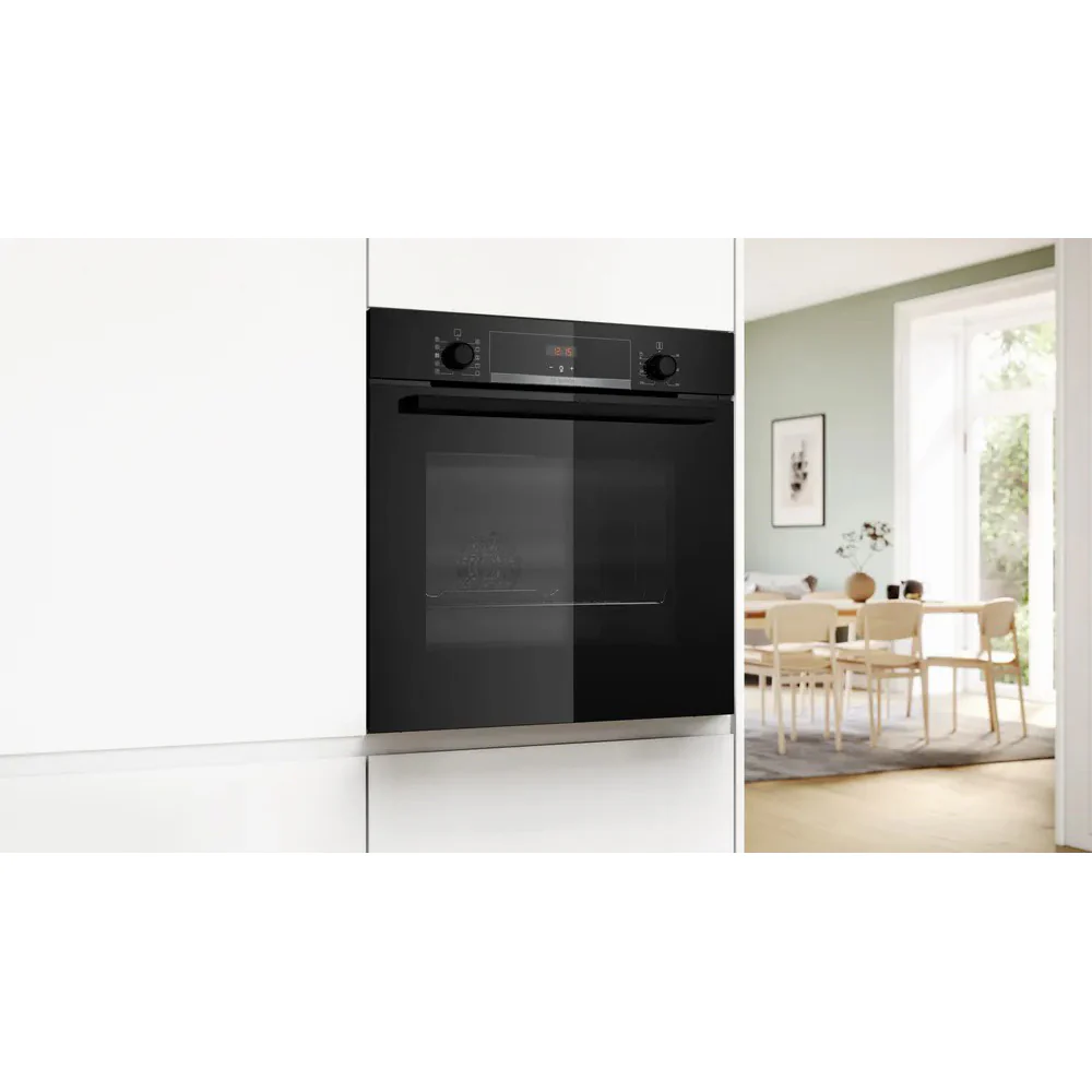 Bosch 71L Built-In Conventional Electric Single Oven - Black | HQA534BB3B - Image 3