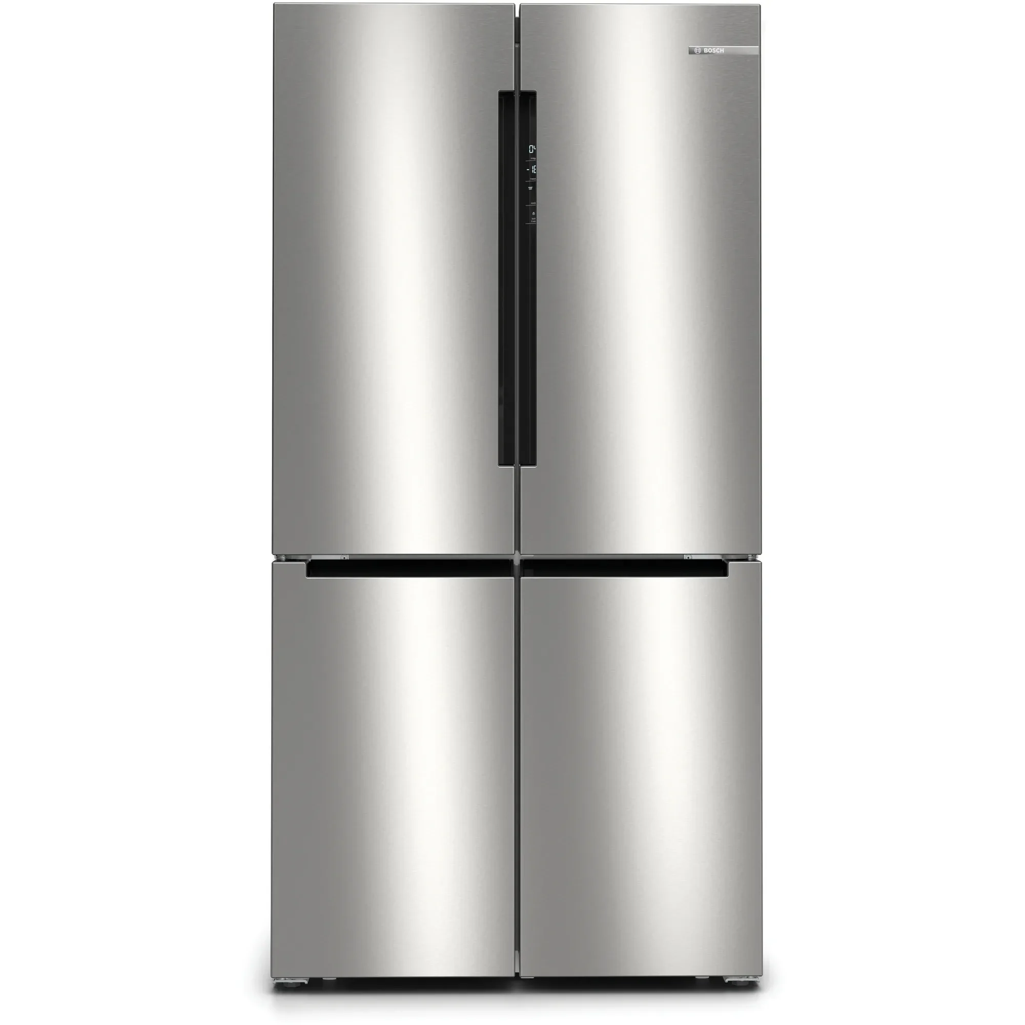 Bosch Serie 4 605L Frost Free Freestanding French Door Fridge Freezer with Anti-Fingerprint - Stainless Steel | KFN96VPEAG