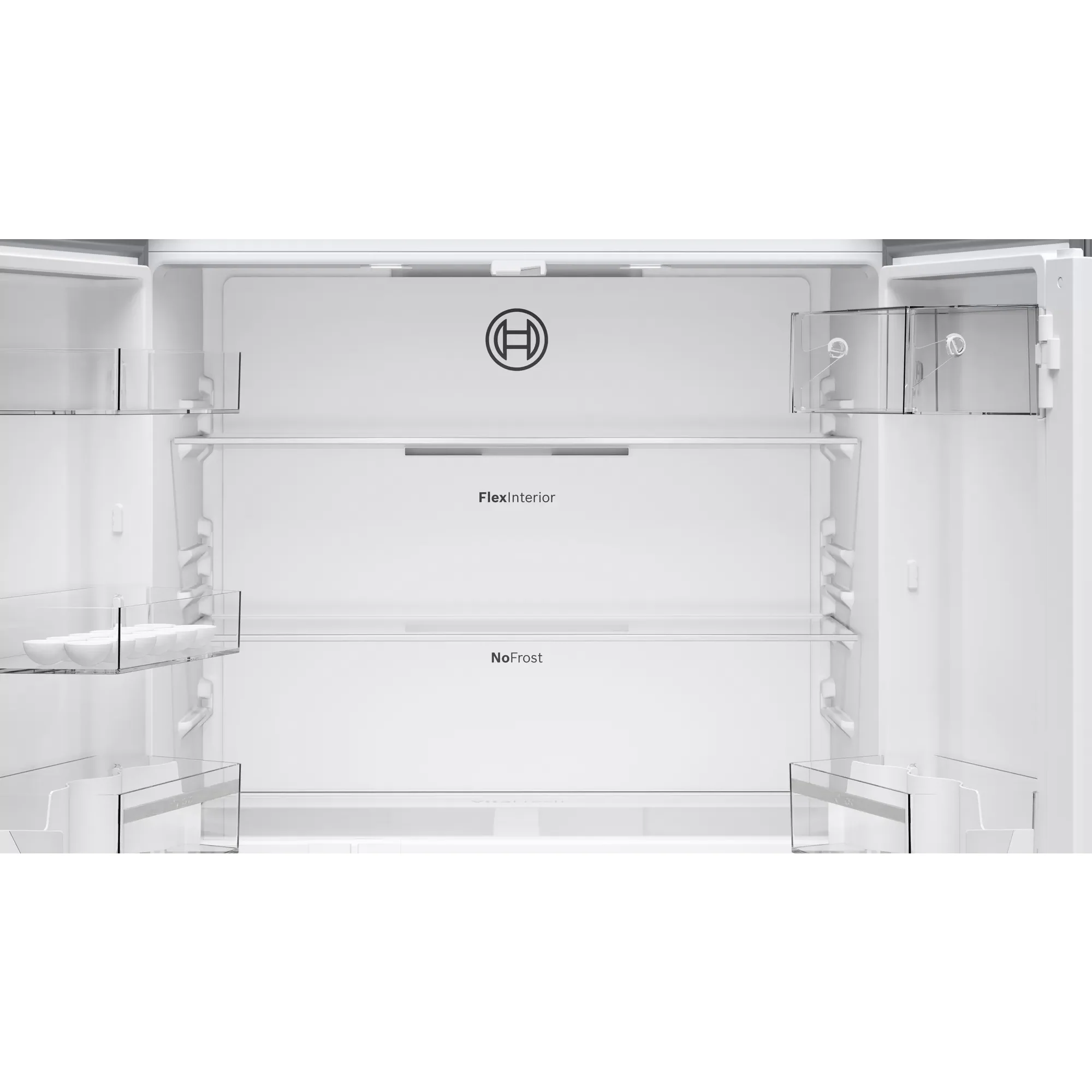 Bosch Serie 4 605L Frost Free Freestanding French Door Fridge Freezer with Anti-Fingerprint - Stainless Steel | KFN96VPEAG - Image 4