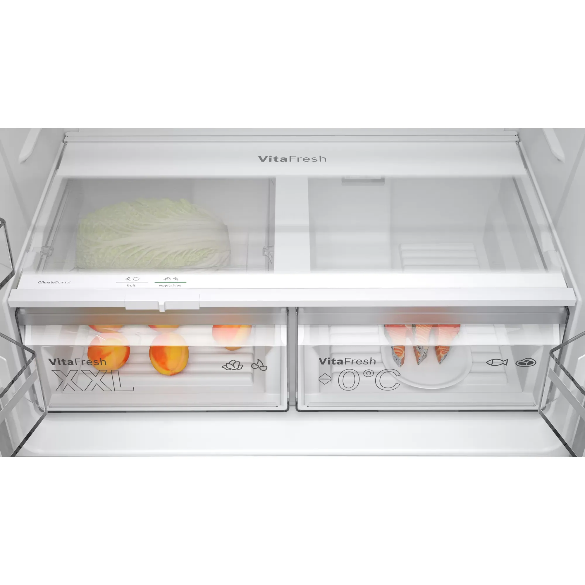 Bosch Serie 4 605L Frost Free Freestanding French Door Fridge Freezer with Anti-Fingerprint - Stainless Steel | KFN96VPEAG - Image 5