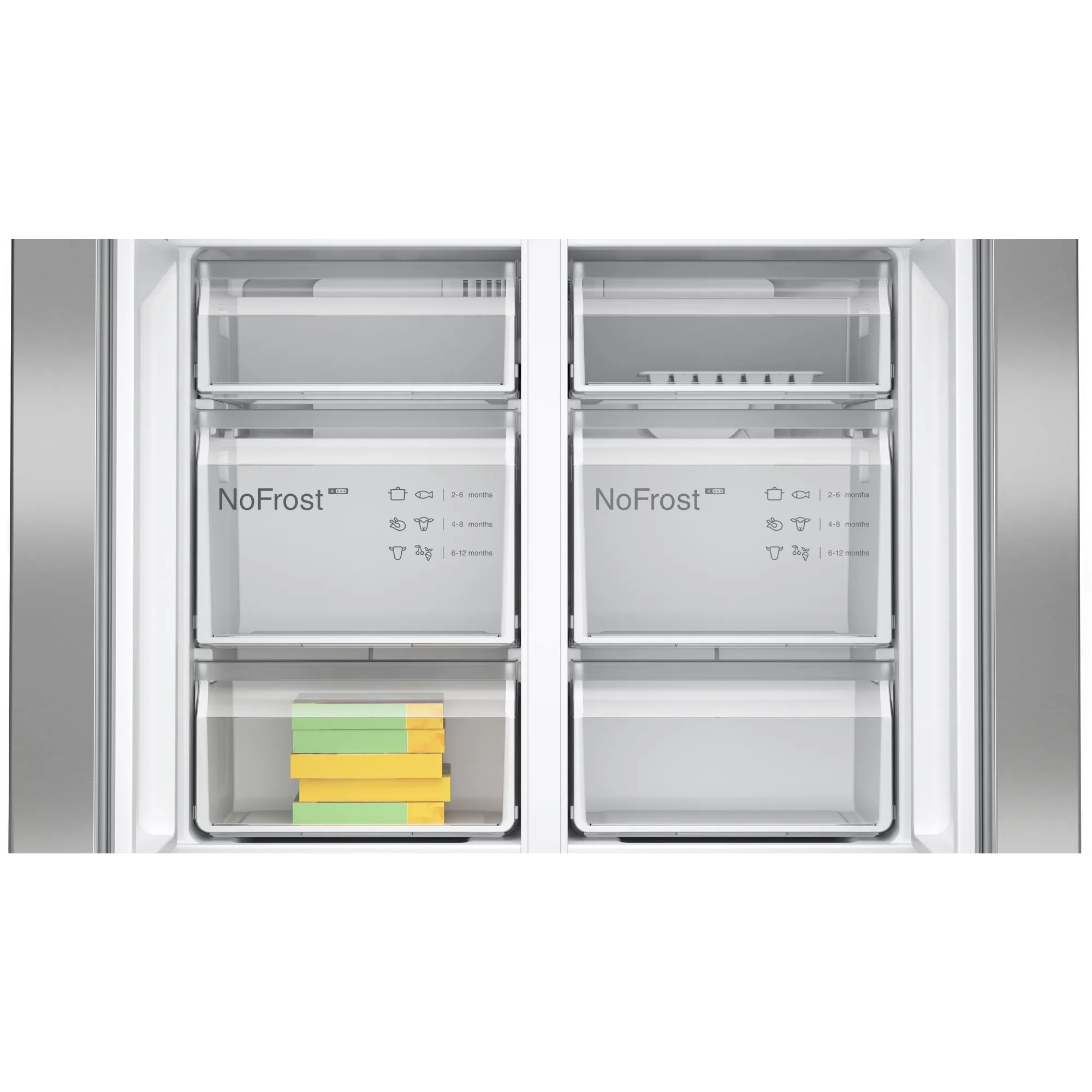 Bosch Serie 4 605L Frost Free Freestanding French Door Fridge Freezer with Anti-Fingerprint - Stainless Steel | KFN96VPEAG - Image 6
