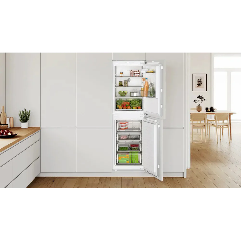 Bosch Series 2 249L Frost Free Built-In Fridge Freezer - White | KIN85NFE0G - Image 2