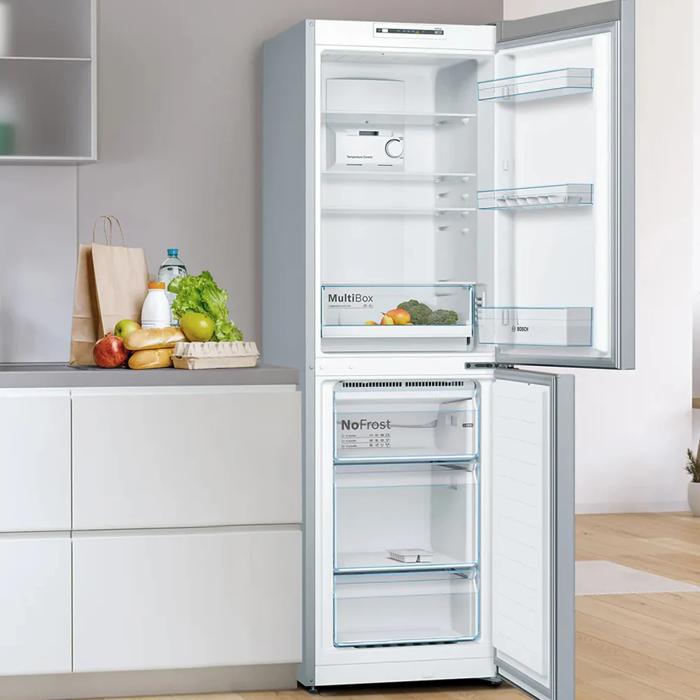 Bosch Series 2 300L Frost Free Freestanding Fridge Freezer - Stainless Steel | KGN34NLEAG - Image 9