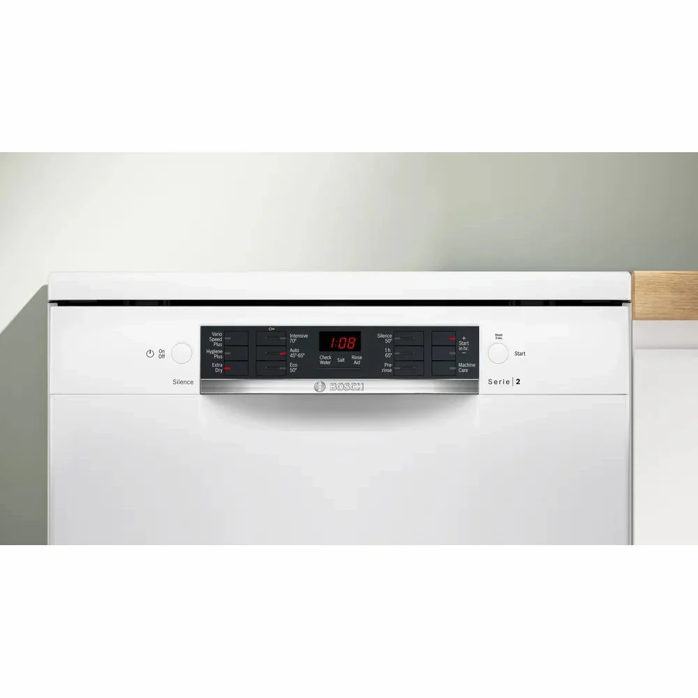 Bosch Series 2 60CM Freestanding Standard Dishwasher - White | SMS26AW08G - Image 4