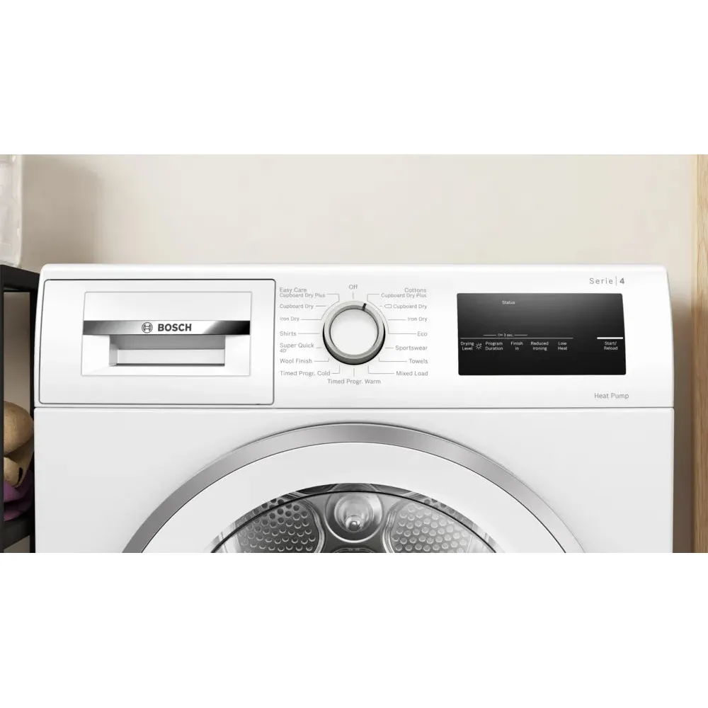 Bosch Series 4 8KG Freestanding Heat Pump Tumble Dryer - White | WTH85224GB - Image 12