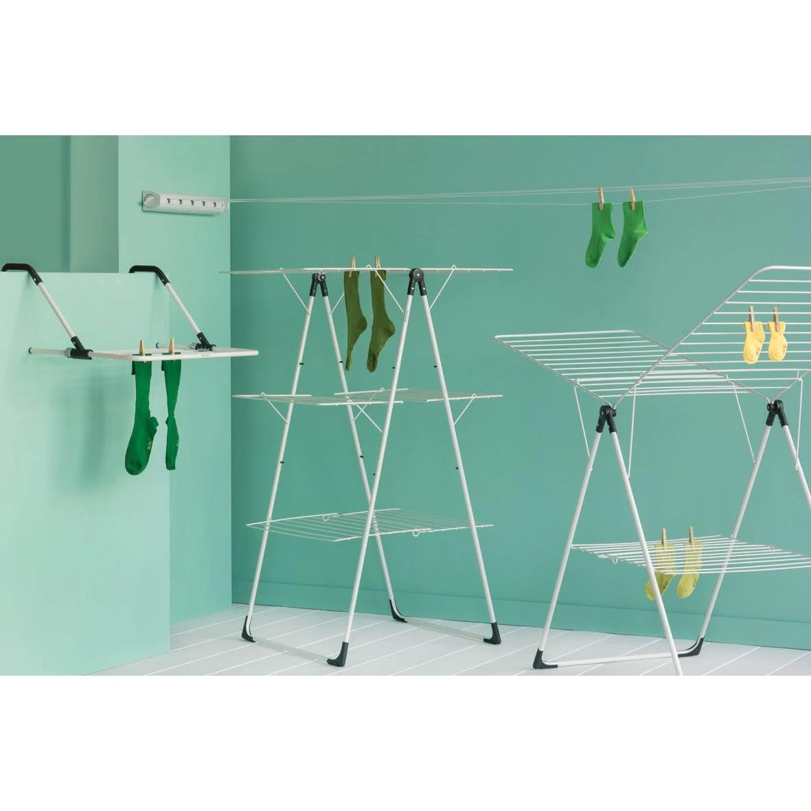 Brabantia 22M Pull-out Drying Lines - White | 385728 - Image 4