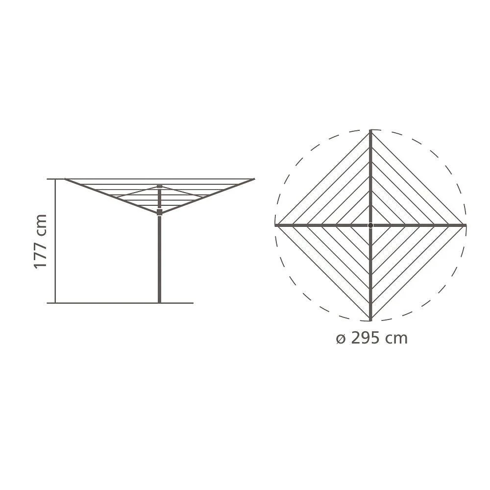 Brabantia 50M Topspinner Rotary Dryer - Metallic Grey | 310683 - Image 8