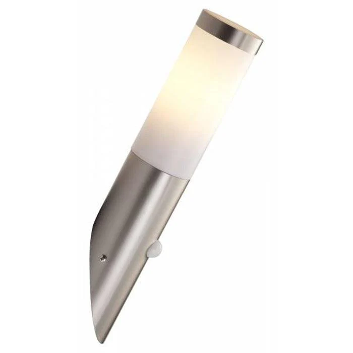 Brilliant 1 Light 20W Chorus Wall Torch with Motion Detector - Stainless Steel | 43697/82