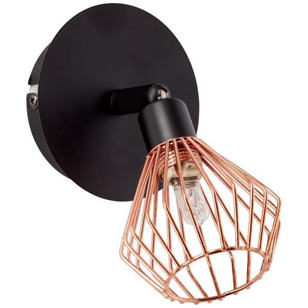 Brilliant 1 Light 33W Dalma Spotlight - Black & Copper | 21010/76 - Image 2