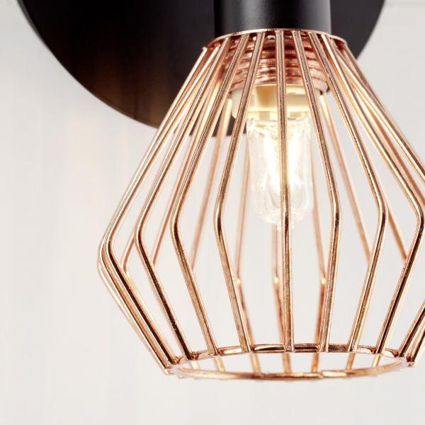Brilliant 1 Light 33W Dalma Spotlight - Black & Copper | 21010/76 - Image 3
