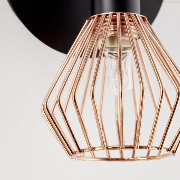 Brilliant 1 Light 33W Dalma Spotlight - Black & Copper | 21010/76 - Image 4