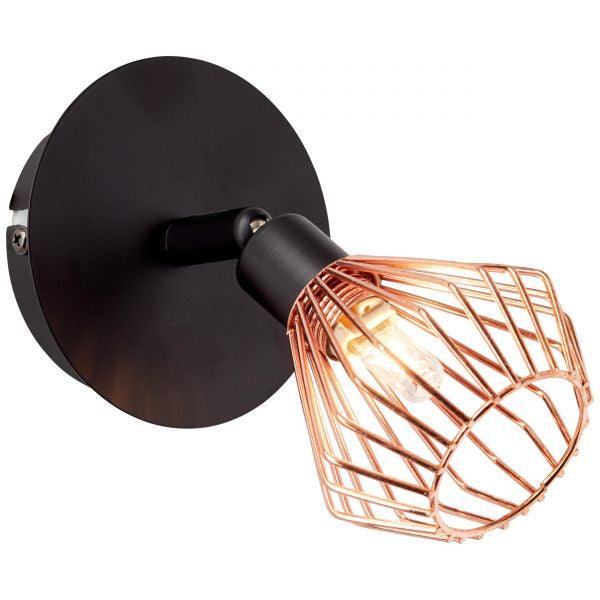 Brilliant 1 Light 33W Dalma Spotlight - Black & Copper | 21010/76 - Image 5