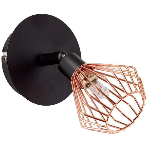 Brilliant 1 Light 33W Dalma Spotlight - Black & Copper | 21010/76 - Image 6