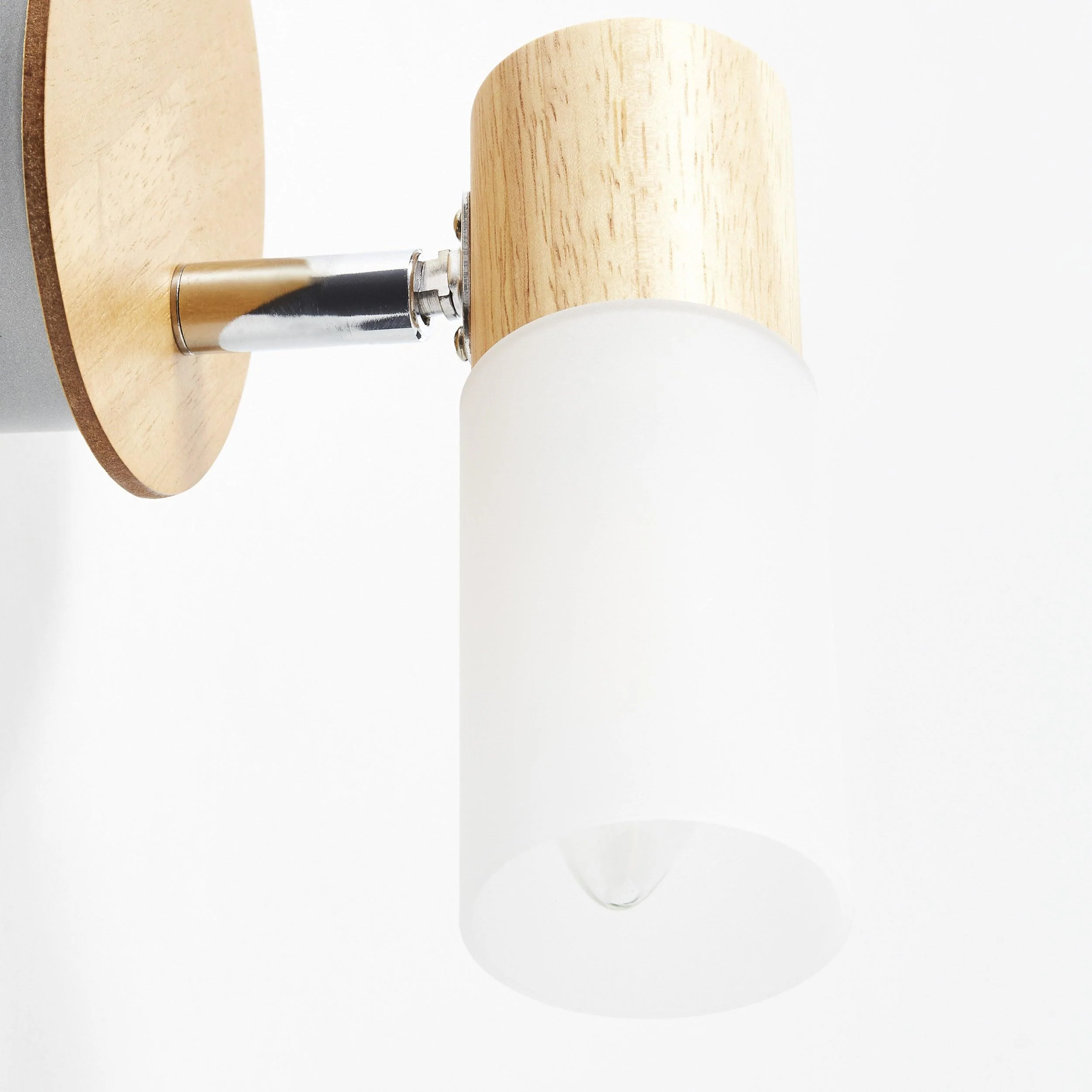 Brilliant 1 Light 3.5W Babsan Wall Spotlight - Wood Light & White | 51410/50 - Image 7