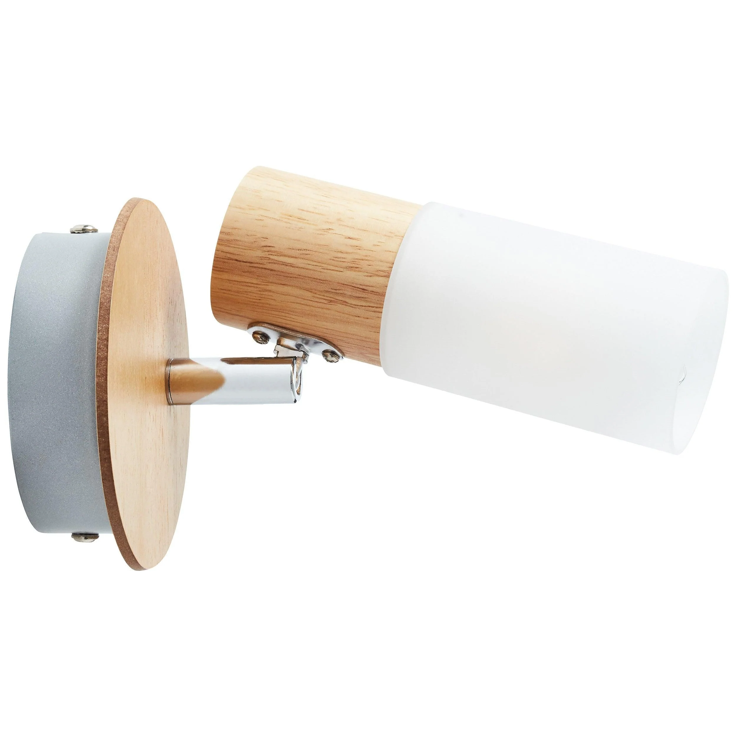 Brilliant 1 Light 3.5W Babsan Wall Spotlight - Wood Light & White | 51410/50 - Image 8