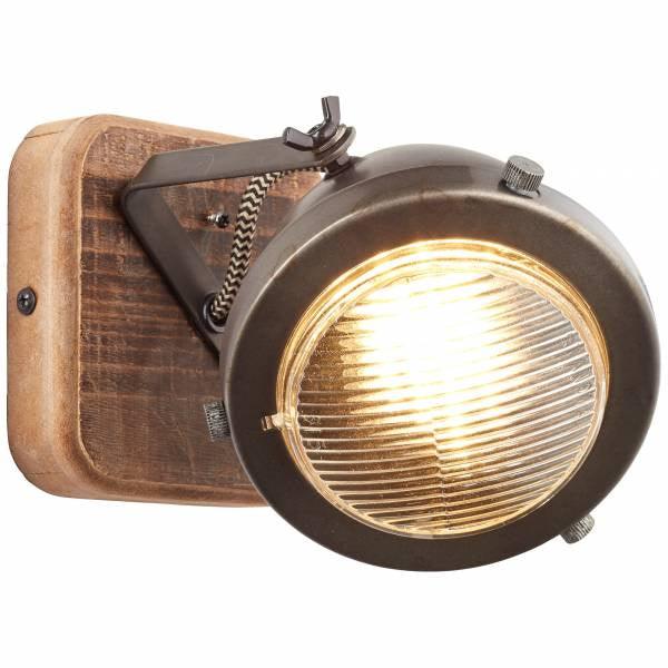 Brilliant 1 Light 5W Carmen Wood Spotlight - Burned Steel & Wood | 72010/84 - Image 4