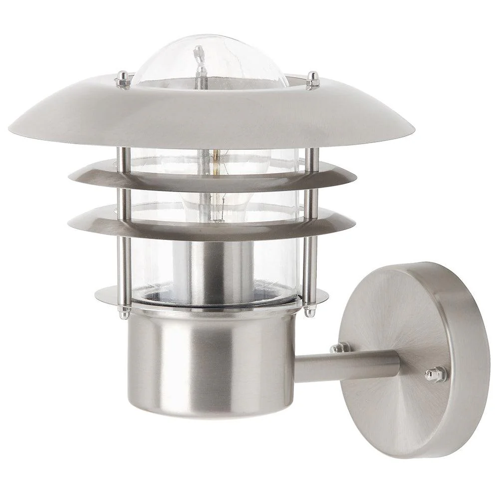 Brilliant 1 Light 60W Terrence Outdoor Vertical Wall Light - Stainless Steel | 45781/82