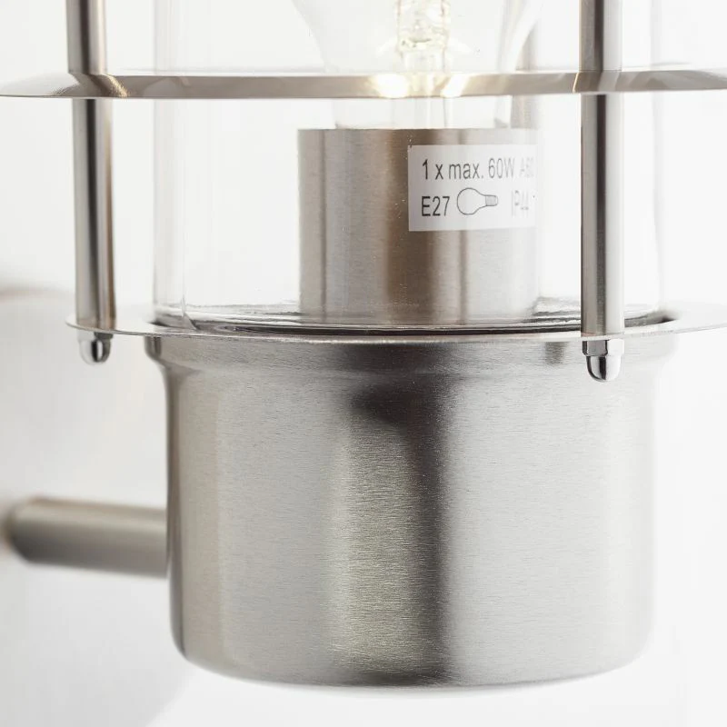 Brilliant 1 Light 60W Terrence Outdoor Vertical Wall Light - Stainless Steel | 45781/82 - Image 6