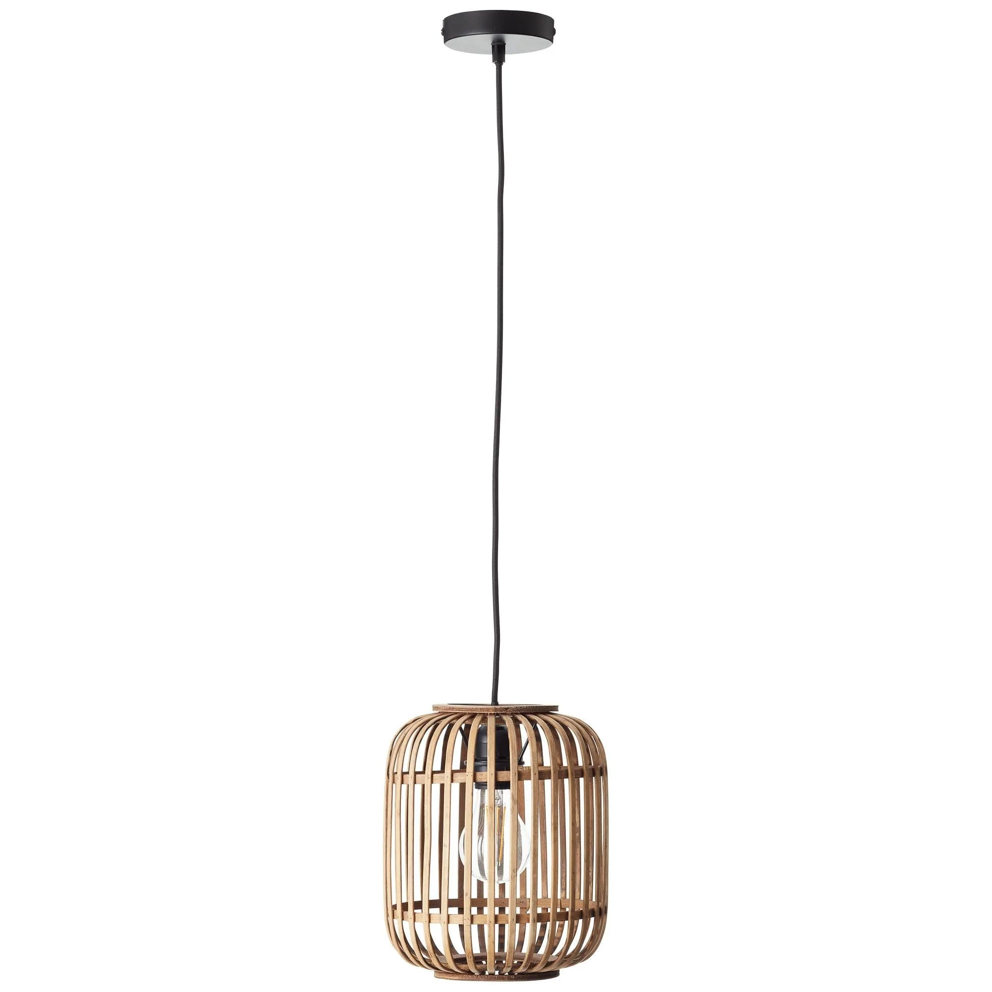 Brilliant 1 Light 60W Woodrow Pendant Light - Brown | 93777/20 - Image 2