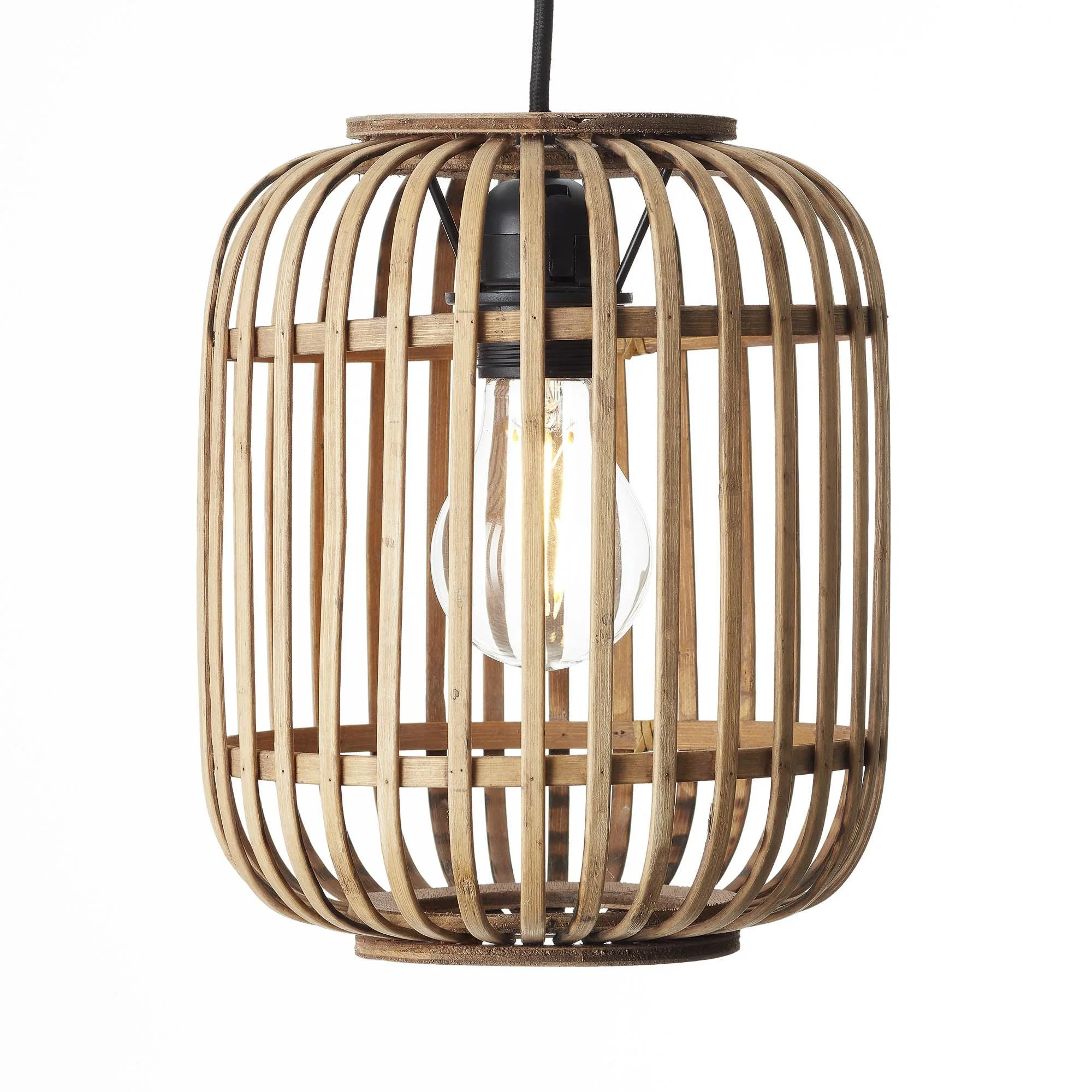 Brilliant 1 Light 60W Woodrow Pendant Light - Brown | 93777/20 - Image 5