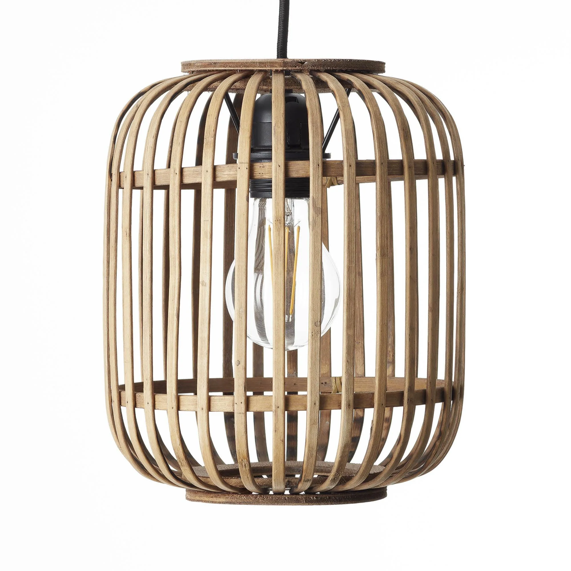 Brilliant 1 Light 60W Woodrow Pendant Light - Brown | 93777/20 - Image 6
