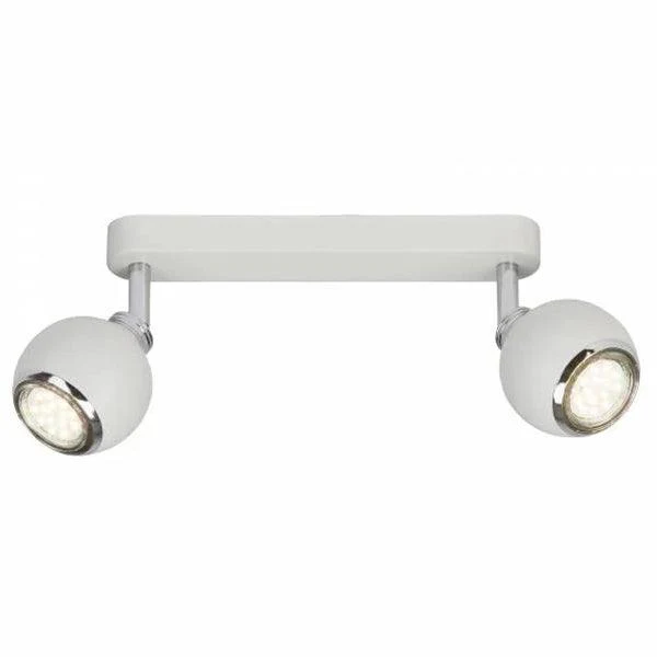 Brilliant 2 Light 6W Ina LED Spotlight - White & Chrome | G77729/05