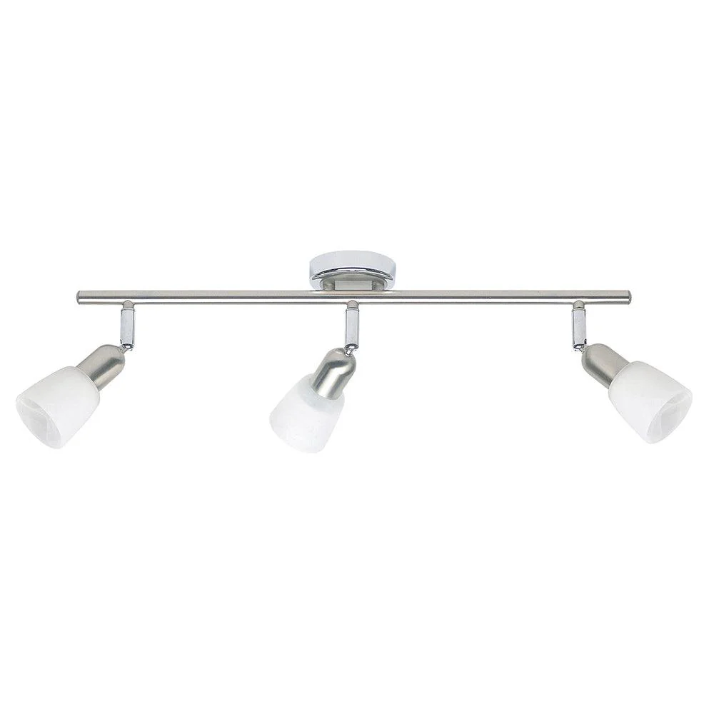 Brilliant 3 Light 120W Sofia Spot Pipe - Chrome & White | 55316/77