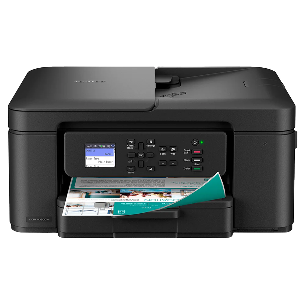 Brother 3-in-1 Compact Wireless Inkjet Printer - Black | DCPJ1360DW