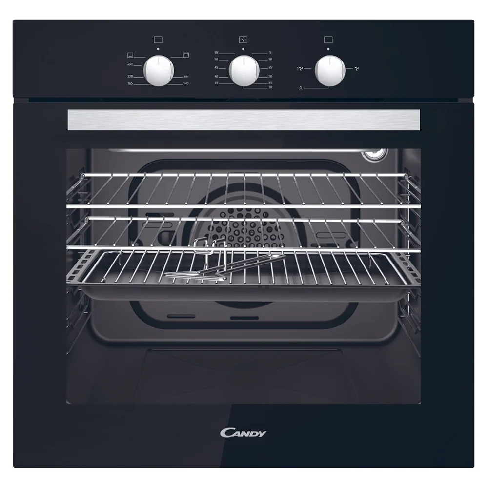 Candy 52L Built-In Multifunction Natural/LPG Gas Single Oven - Black | OCGF12B