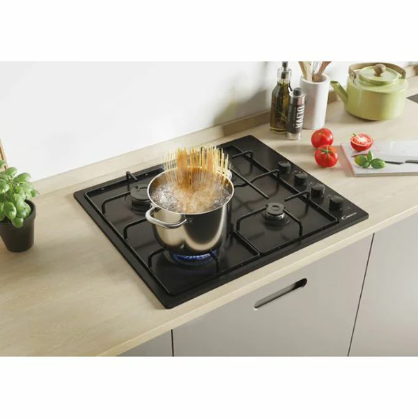 Candy 60CM 4 Burner Gas Hob - Black | CHW6LBB - Image 3