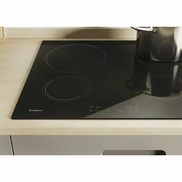 Candy 60CM 4 Zone Ceramic Hob - Black | CH64CCB - Image 6